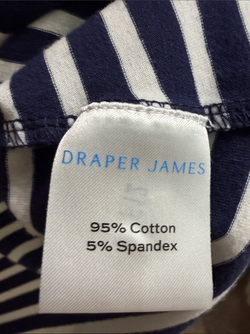 Draper James Navy and White Striped Scoop-Neck Midi Dress - Picture 10 of 11